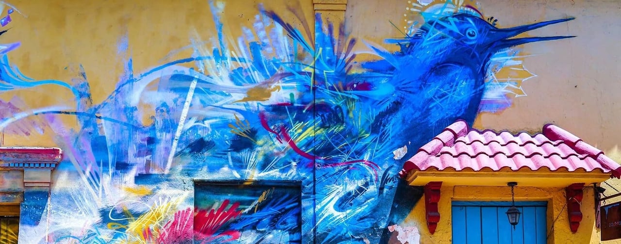 A bird mural at a Wildlife Heritage Site