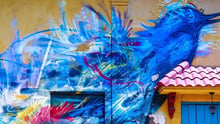 A bird mural at a Wildlife Heritage Site