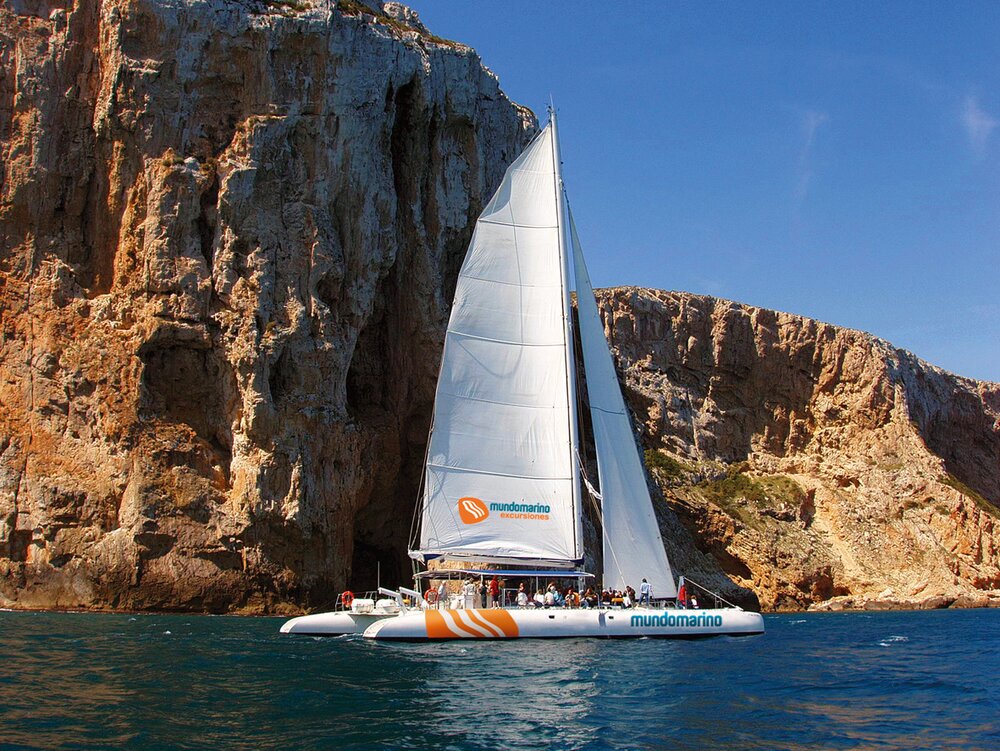 Sailing trip by catamaran with swimming stop